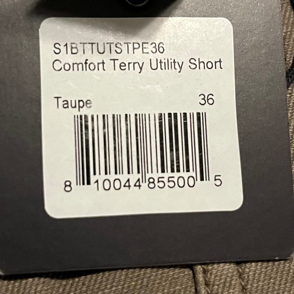 NWT The Normal Brand Comfort Terry Utility Short Taupe Mens 36 Slim - Picture 3 of 7
